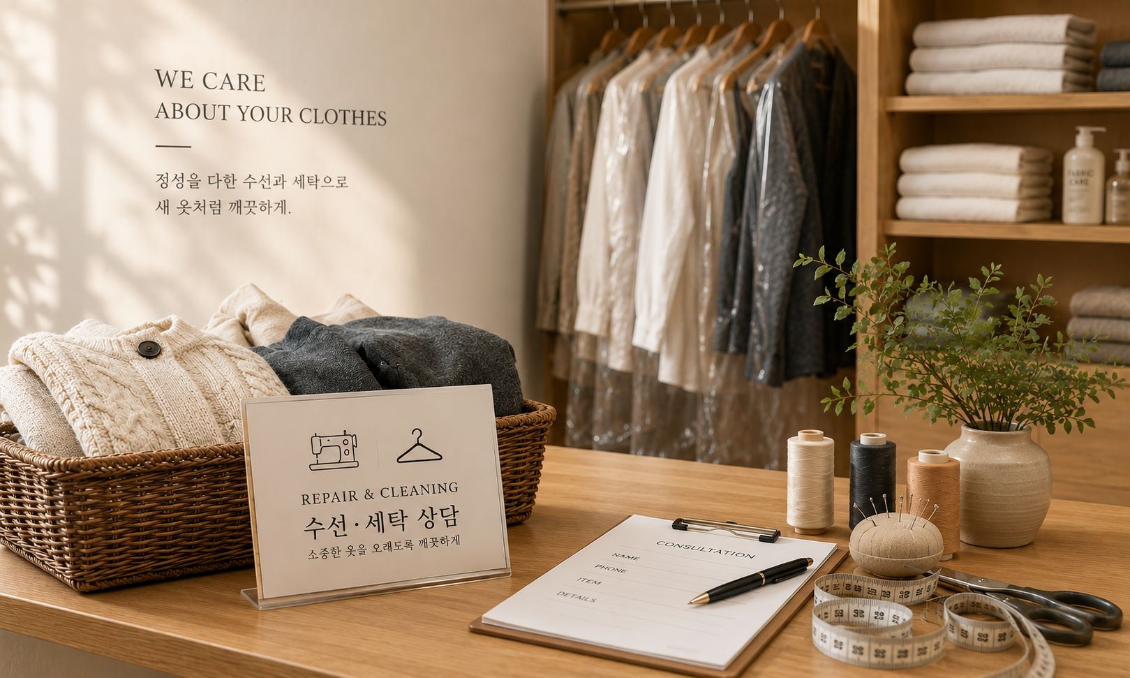 수선 및 세탁 상담